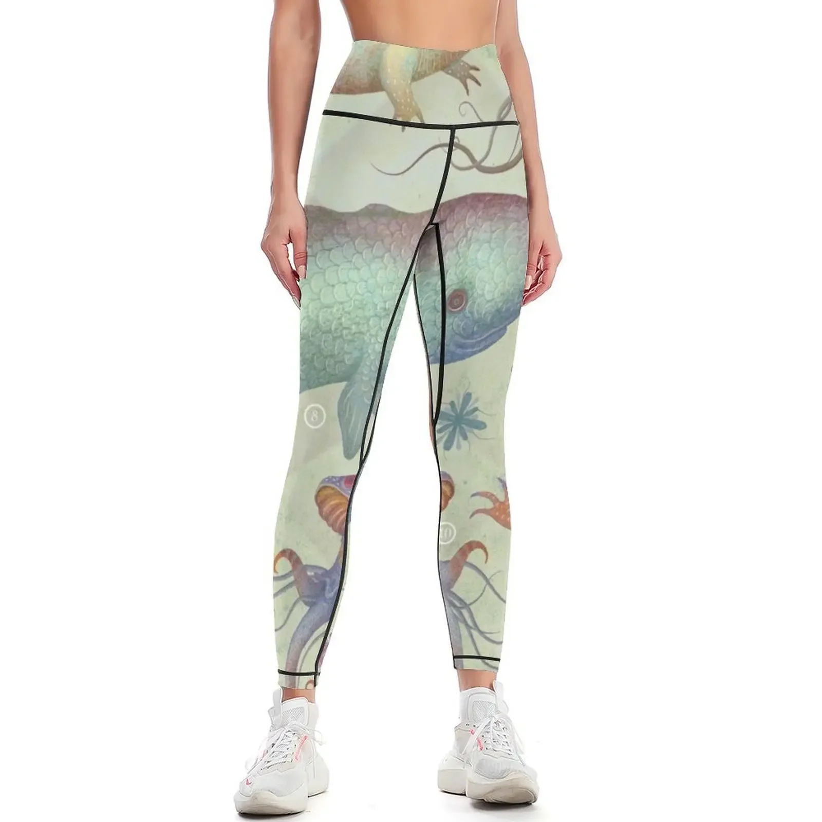 

Creature of the Deep Sea Leggings Fitness's gym clothes Women's sportswear Clothing fitness gym's clothing Womens Leggings