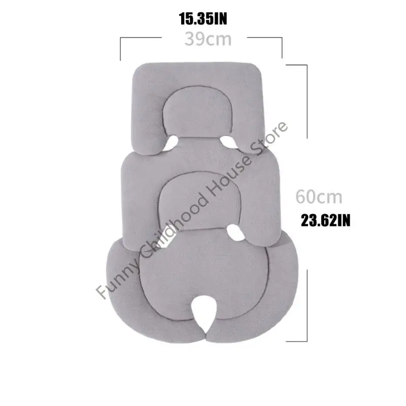 D0LA Breathable Baby Strollers Pad Universal Fitting For Different Models Nonslip Back Support With Comfortable Fleece