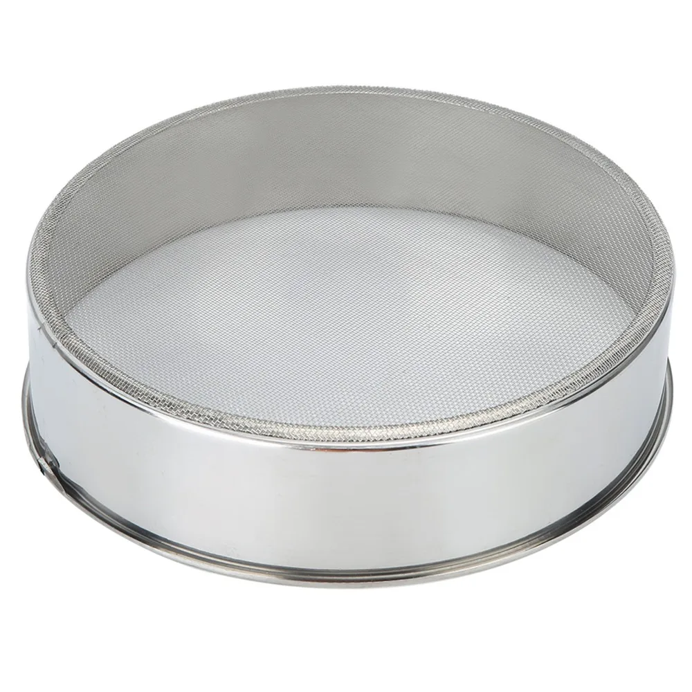 6PCS Stainless Steel Flour Sifter Set Round Easy Cleaning Fine Mesh Sieve Fine Mesh Smooth Edge Kitchen Strainer Powder Sugar