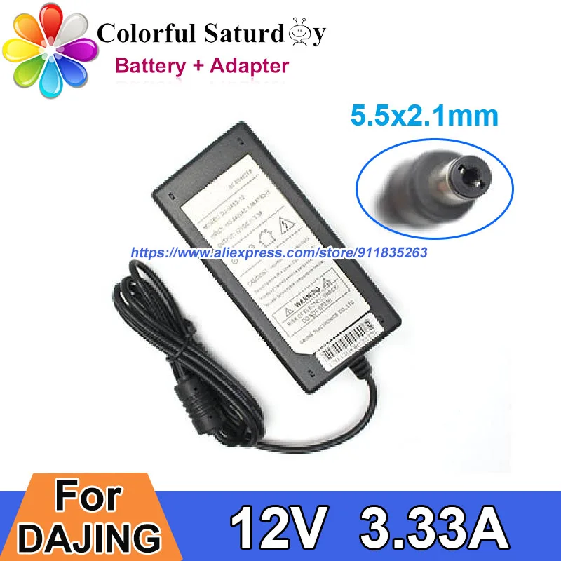 Genuine 12V 3.3A 40W DC-U48S-12 Power Adapter ZVC30-12-D FSP040-1AD101 For DAJING 24 INCH 5 INCH LCD Monitor TV Charger