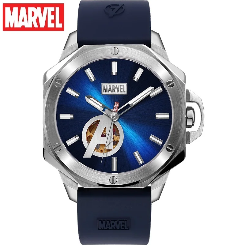 

Marvel Avengers For Mens Watches Skeleton Automatic Steel Wristwatch Mechanical Sapphire Crystal Luminous New Relogio Masculino