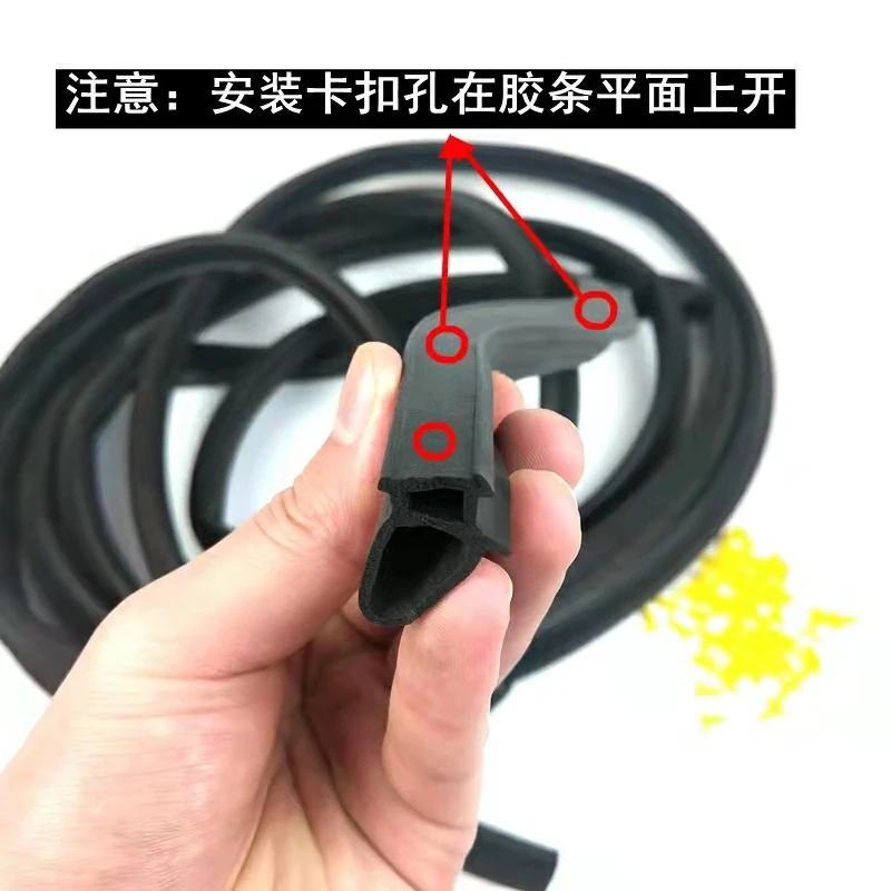 Cab Windshield Rubber Strip Door Sealing Anti-Bumping Leather Strip Accessories For Hitachi Excavator Supplies ZAX60 70 120