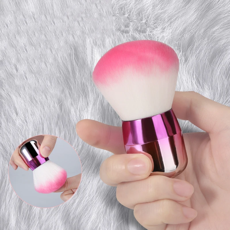 Portable Soft Fluffy Nail Dust Cleaning Brush Large-sized Exquisite Mushroom Shaped Makeup Brushes Loose Powder & Blush Brush