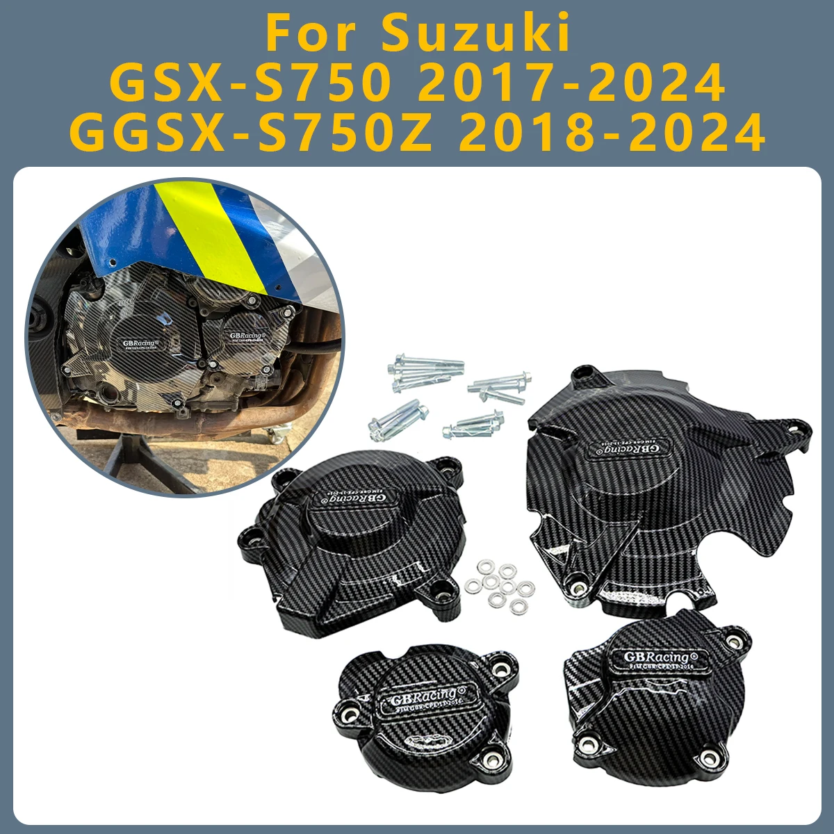 

Motorcycle Accessories Racing Case Cover Engine Protection For Suzuki GSXS750 GSXS750Z 2017-2024 GSX-S750 GGSX-S750Z GSXS 750