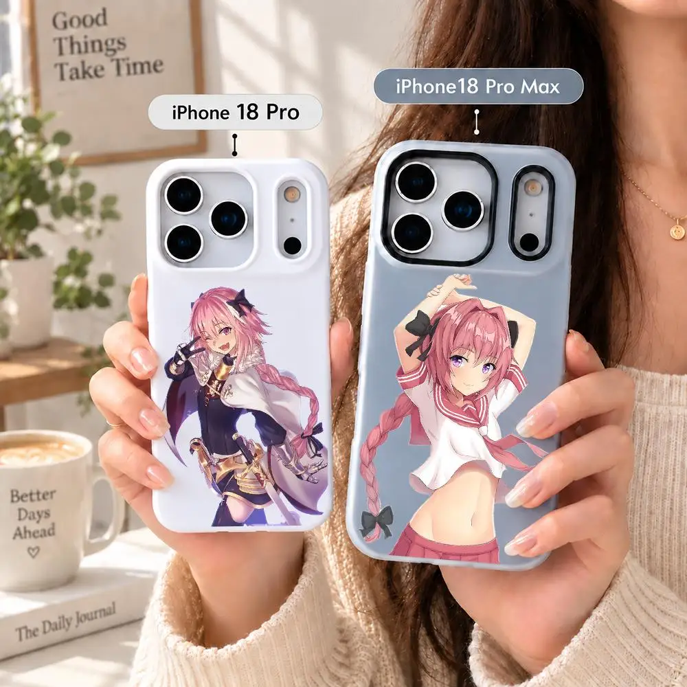 Coque de téléphone populaire Anime F-FateS, couleur bonbon de luxe, coque 2 en 1 pour iPhone 18 17 Air 16 15 14 13 Pro Max