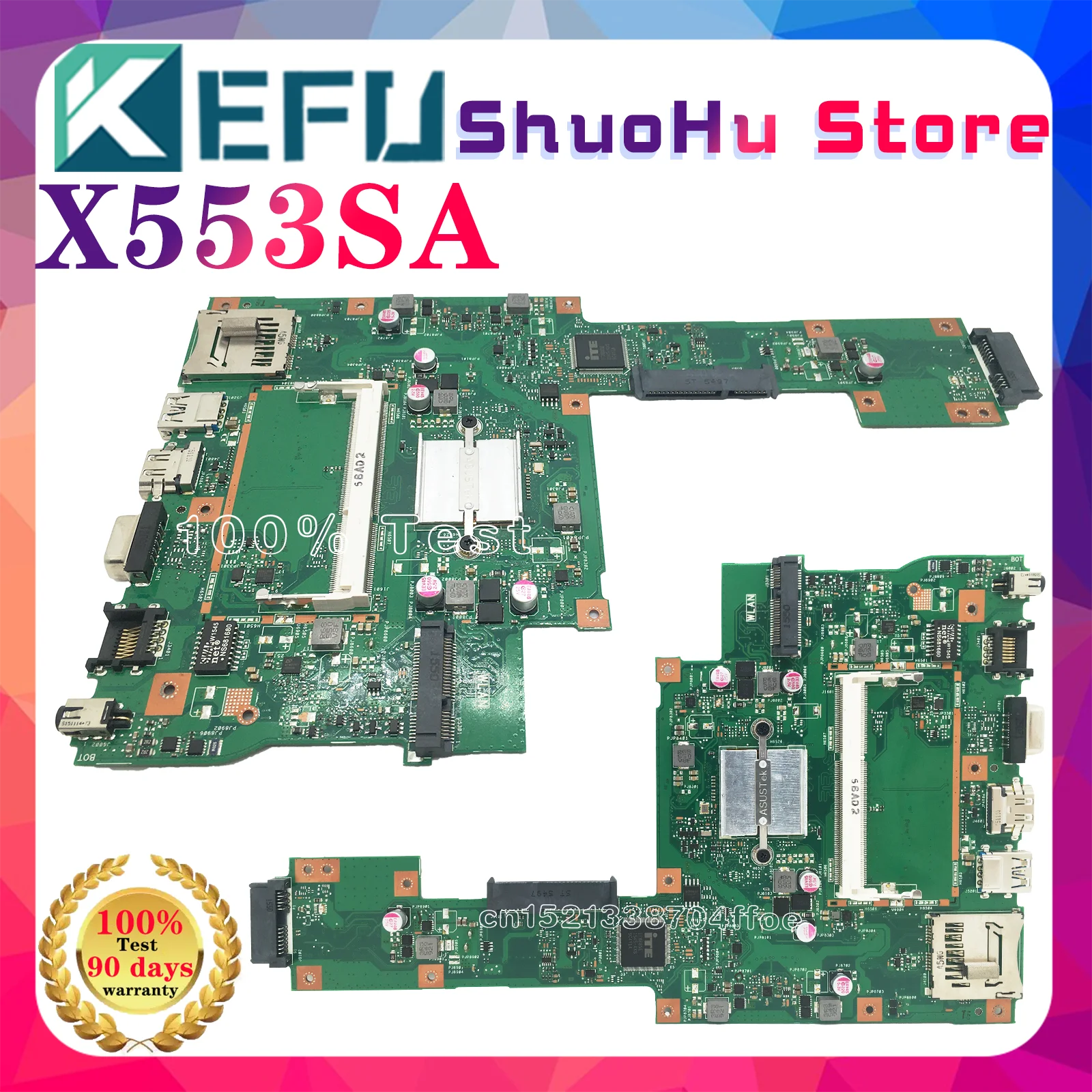 Placa base KEFU X553SA con para ASUS X553S X553SA A553SA A553S F553SA CPU N3700 N3050 placa base para ordenador portátil 100% probado en funcionamiento