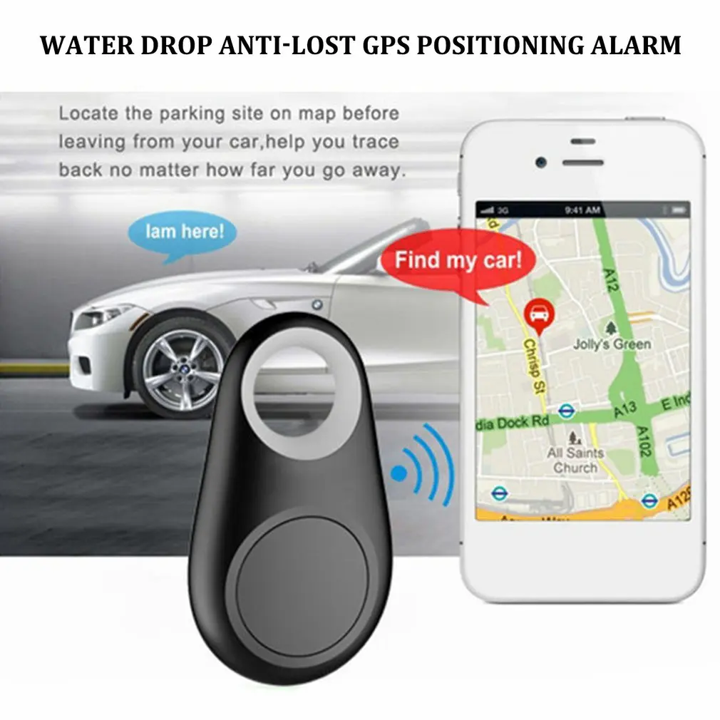 Mini Fashion Smart Dog Pets Bluetooth 4.0 GPS Tracker Anti-lost Alarm Tag Wireless Child Bag portafoglio Key Finder Locator Pet Key