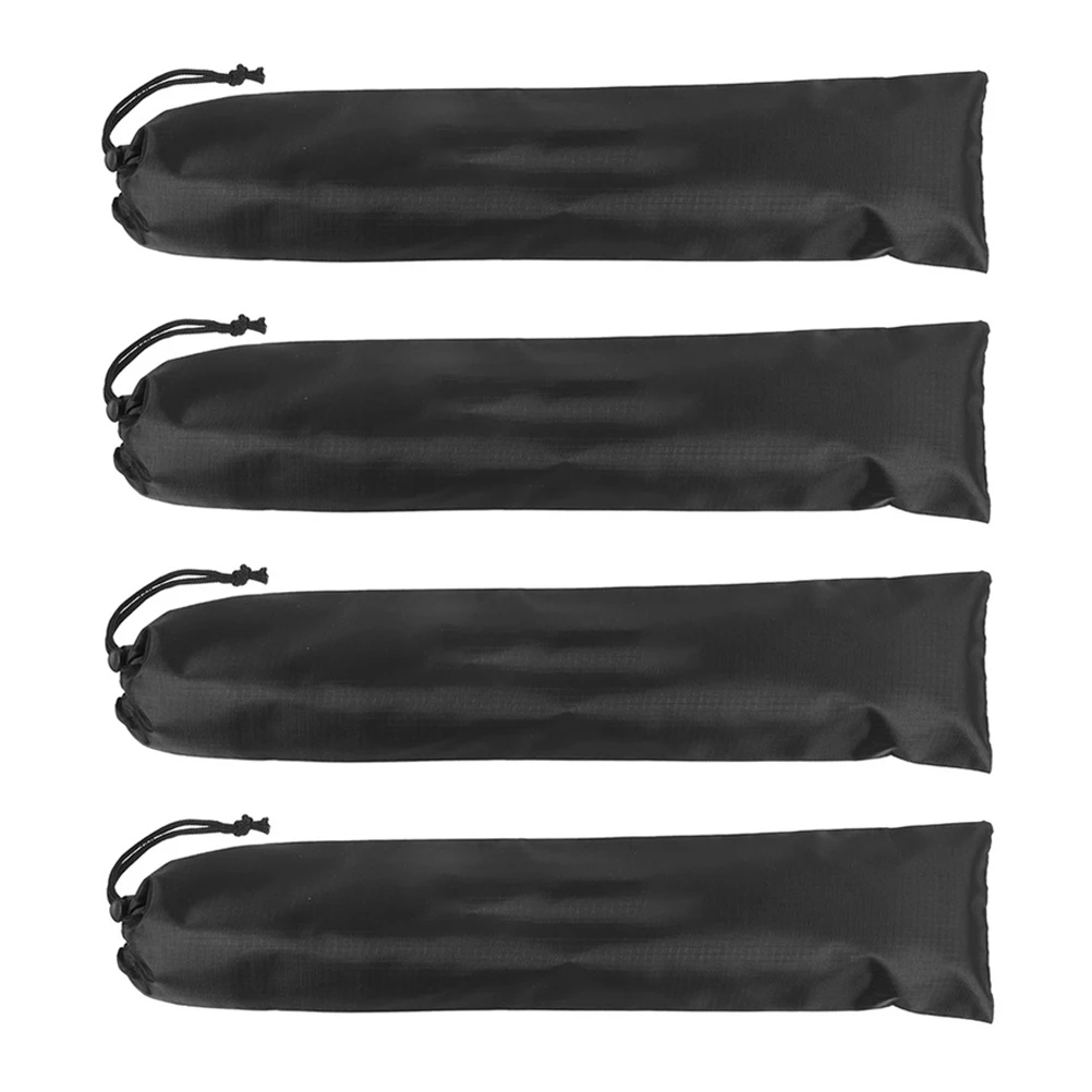 

4Pcs Wear-Resistant Tent Rod Bag Outdoor Storage Pouch Camping Trekking Pole Fishing Rod Carrying Organizer Storage Bag