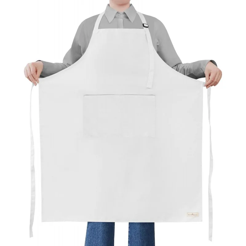 

Extra Large Apron for Men Adjustable Bib Aprons with 2 Pockets Cooking Kitchen Women Chef Water & Oil Resistant