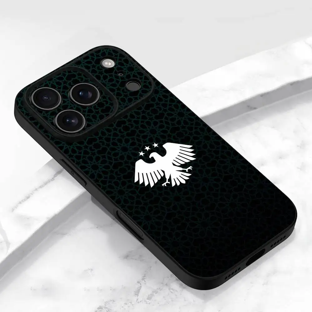 Etui na telefon z flagą Syrii dla iPhone'a 17, 16, 15, 14, 13, 12, 11, Pro, Max, Plus, E, Air, Mini, czarne etui ochronne