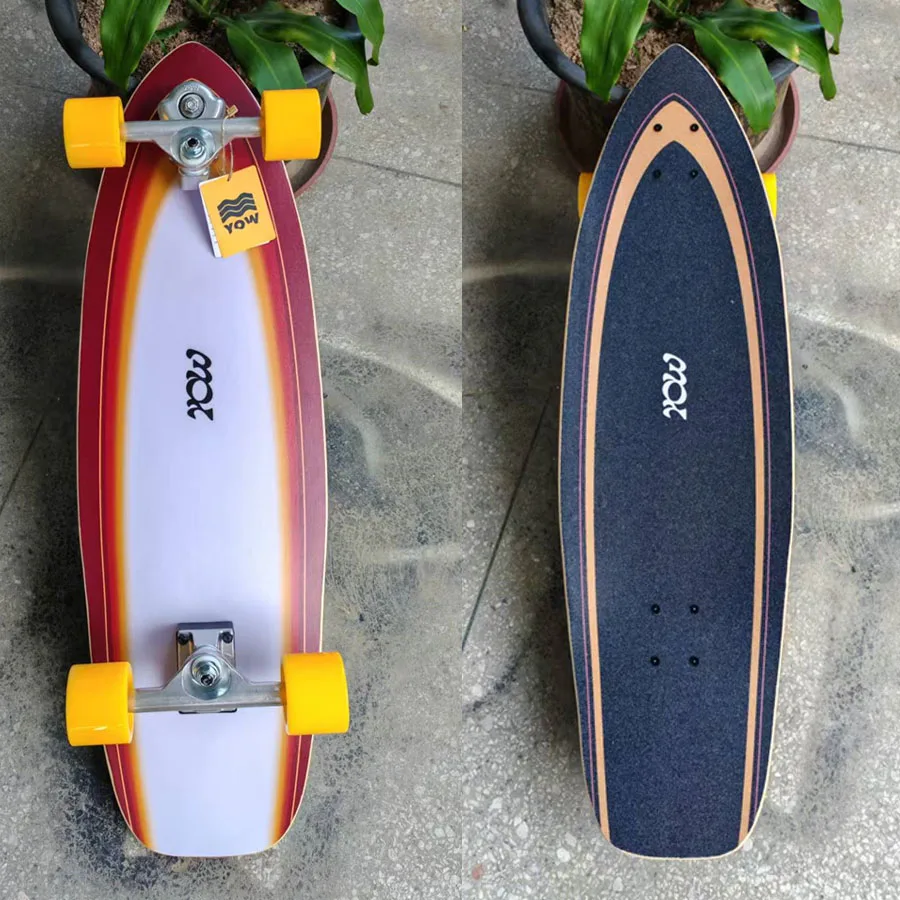 YOW Land Surf Skateboard Longboards, complete sets, goede kwaliteit, veersysteem, merknaam, inclusief trucks, wielen, lagers en gereedschap.
