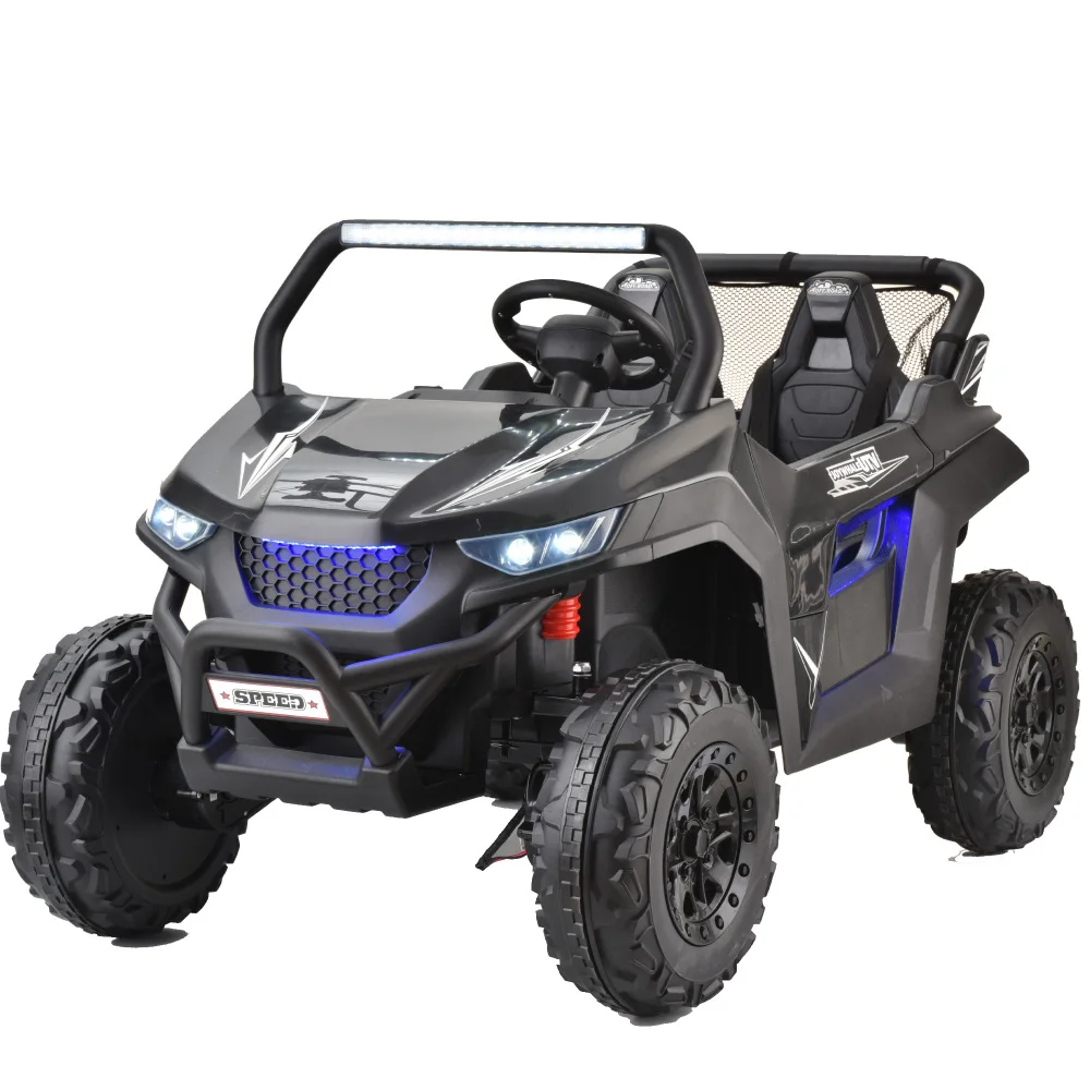 24V 4WD Kids Ride on car, 2 Seater Kids Ride on UTV, Big Battery, Easy-Drag System, w/parents control, Soft Braking