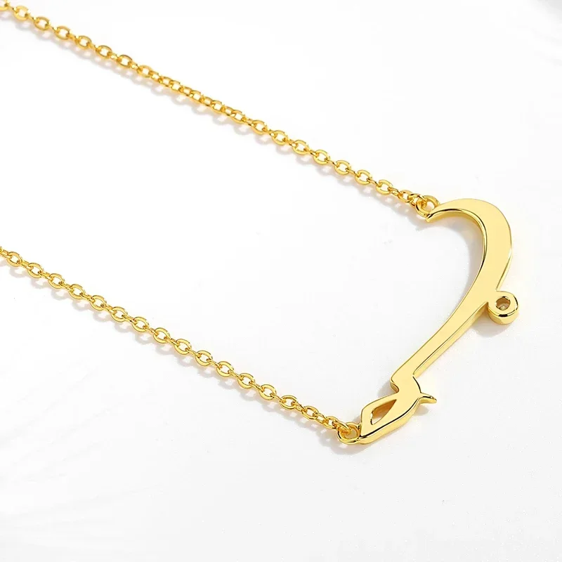 TONGZHE 925 Sterling Silver Arabic Best Friends Honey Love Couple Pendant Necklace BFF Good Friendship Fine Jewelry