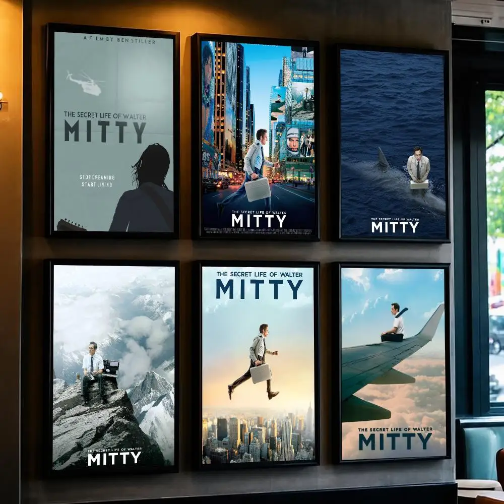 classic movie T-The Secret Life of Walter Mitty-Y Poster Decorative Wall Art Sticker for Cafe Office Bedroom and Living Room