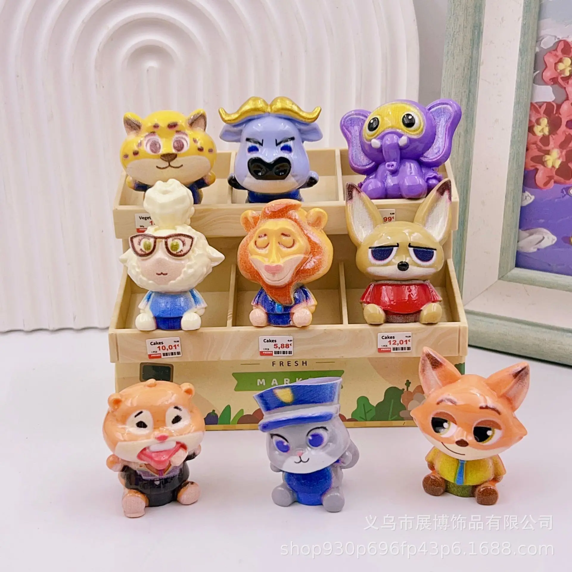 9 pezzi nuovi per Zootopia2 ornamenti figurine ornamenti da tavolo simpatici accessori fai da te pendenti decorazioni per auto regali