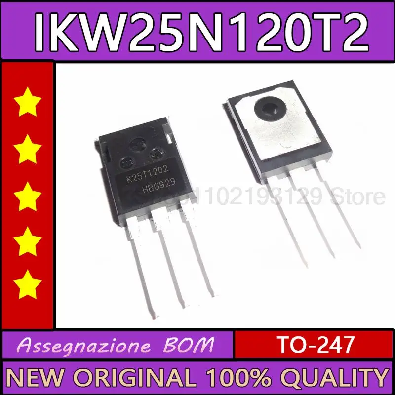 5PCS Ikw25n120t2 new original imported IGBT tube 25A 1200V k25t1202