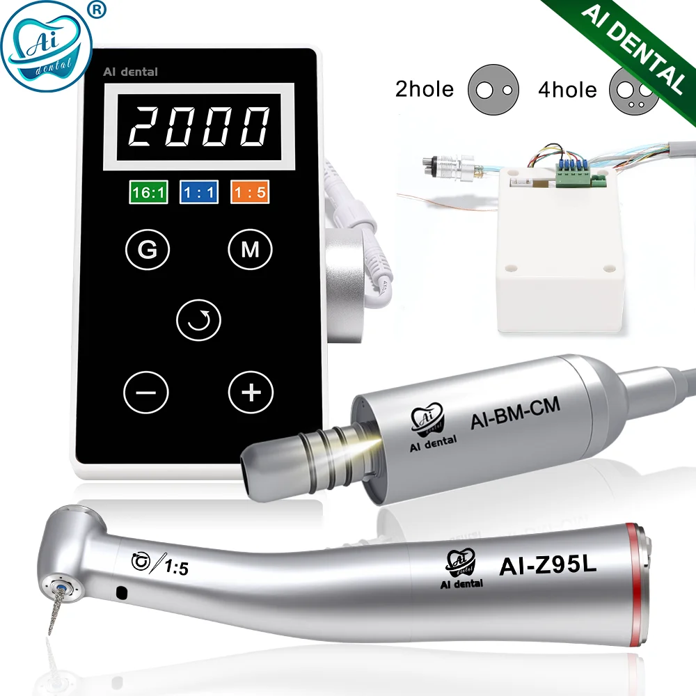 

AI-BM-CM Dental Lab Built-in Grinding Machine Parts LED Micro Motor Fit In E-type Contra Angle Slow Speed Handpiece Polishing