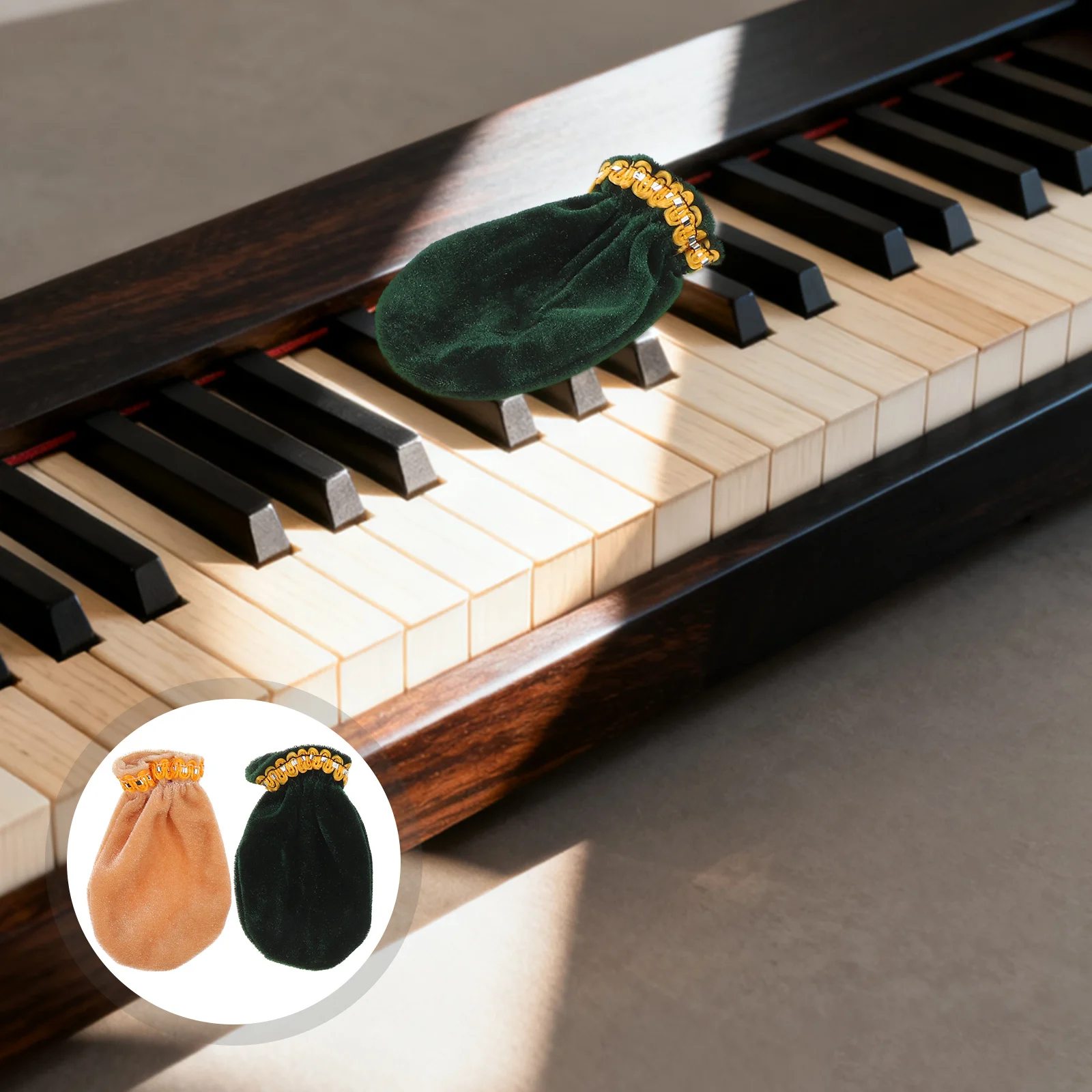 

6Pcs Piano Pedal Protective Sleeves Thickened Design for Grand Upright Piano Floor Insulation Non-Slip Fit Elegant Aesthetic