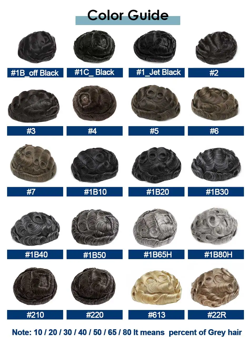 0.03 Ultra Thin Skin Toupee Undetectable Men's Capillary Prosthesis Realistic Wig Man Human Hair Microskin Hair System For Man