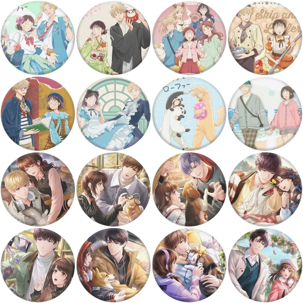 

58mm Anime Skip and Loafer Iwakura Mitsumi Shima Sousuke Cosplay COSTUME Badge Pin SPTE Tinplate Brooch﻿ Prop Gift