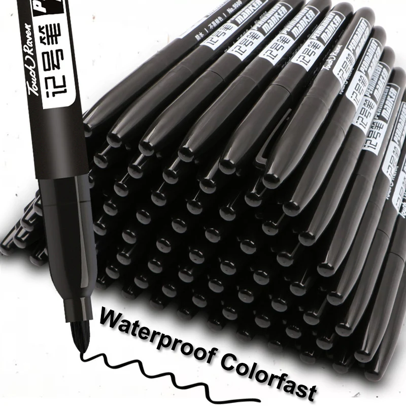 10 قطعة/المجموعة قلم تحديد دائم مقاوم للماء الحبر غرامة نقطة أسود أزرق أحمر اللون علامات مانغا رسم رسم أقلام القرطاسية