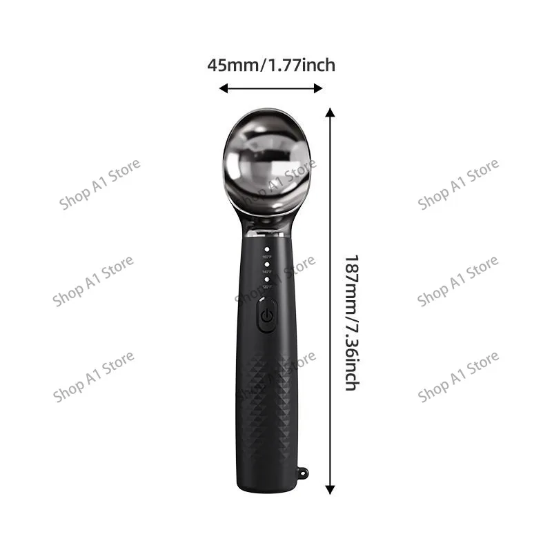 Heated ice cream spoon Commercial quick-melt ice cream ball spoon Household kitchen spoon