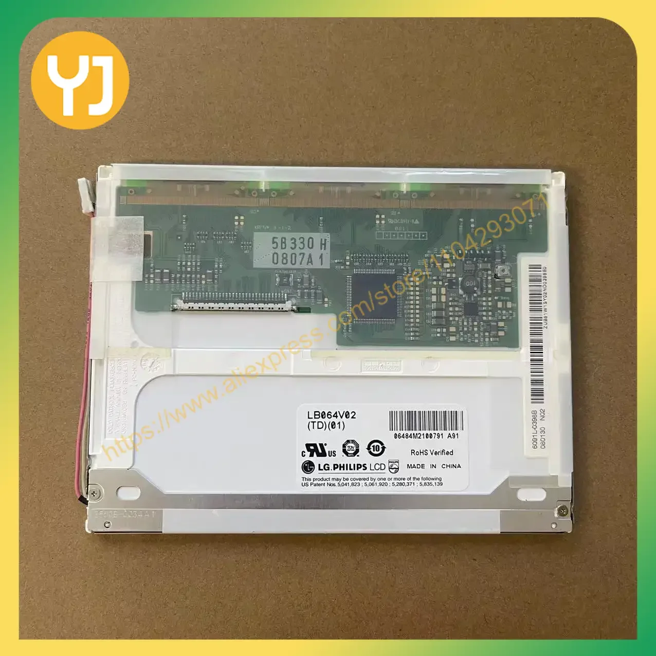LCD original de 6,4 polegadas LB064V02-TD01 LCD 640*480