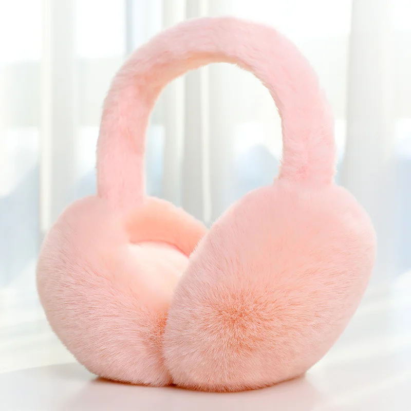 Warm solid adjustable fluffy winter earmuffs factory direct
