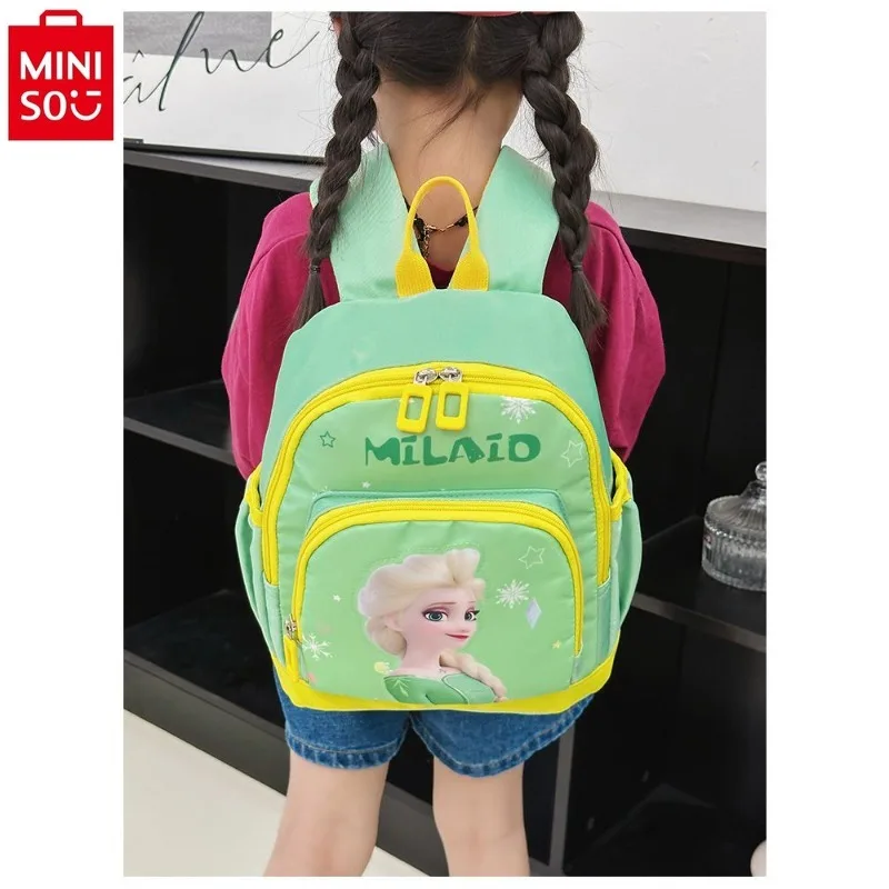 

MINISO Disney Cartoon Ice and Snow Romance Princess Elsa Student Load Reduction Breathable Lightweight Children's Backpack