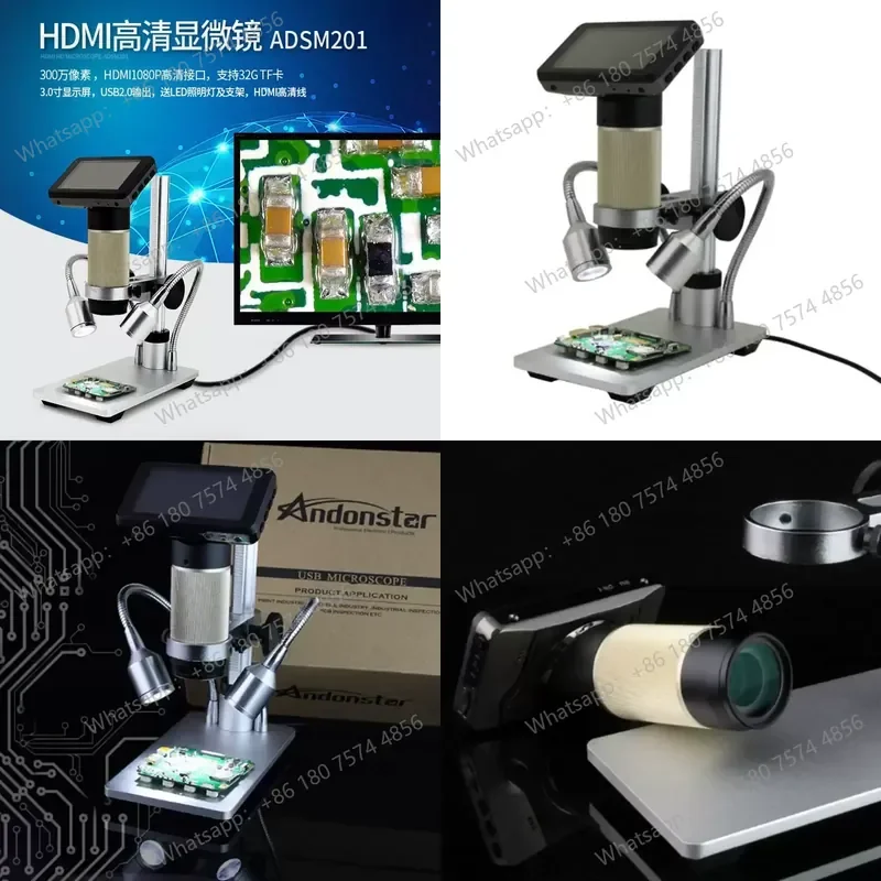 New HDMI HD Digital Electron Microscope Magnifying Glass for Circuit Board Mobile Phone Repair Tool USB Free Shipping