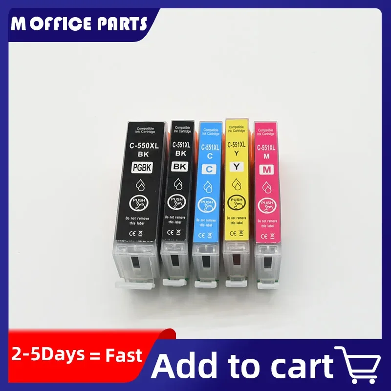 PGI 550 551 compatible ink cartridge for canon PIXMA IP7250 MG5450 MX925 MG5550 MG6450 MG5650 MG6650 IX6850 MX725 MX925 printer