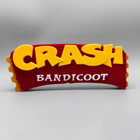 Classic Game Crash Bandicoot 3D Logo Model doll Signboard for CRASH COCO Figure Display Cosplay Exhibition Ornament Toy