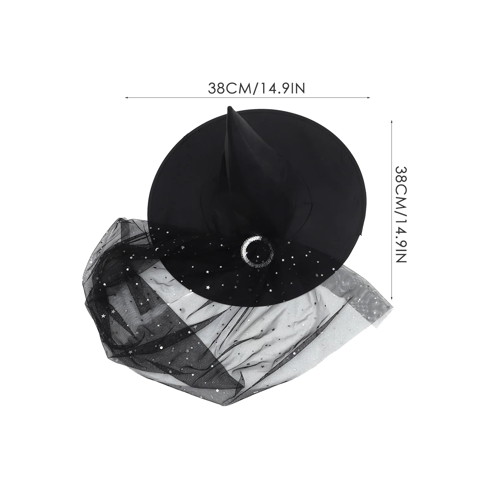 

Halloween Costume Set Reusable Material Witch Hat Gloves Fake Nails Props Mysterious Appearance Bar Dance Party Decor