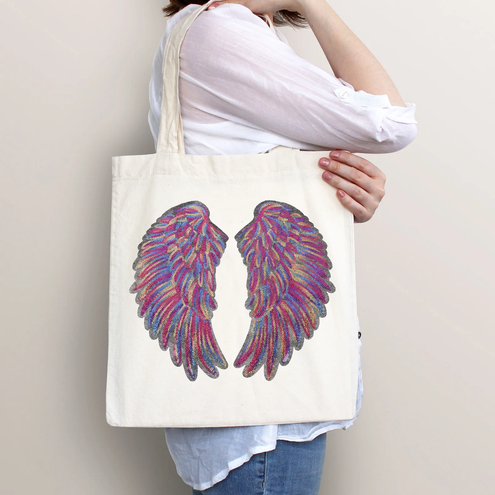 

1Pair Durable Sequin Wings Patches Premium Material Sewing Appliques Decorate Clothes Jeans T-Shirts Bags Hats Repair