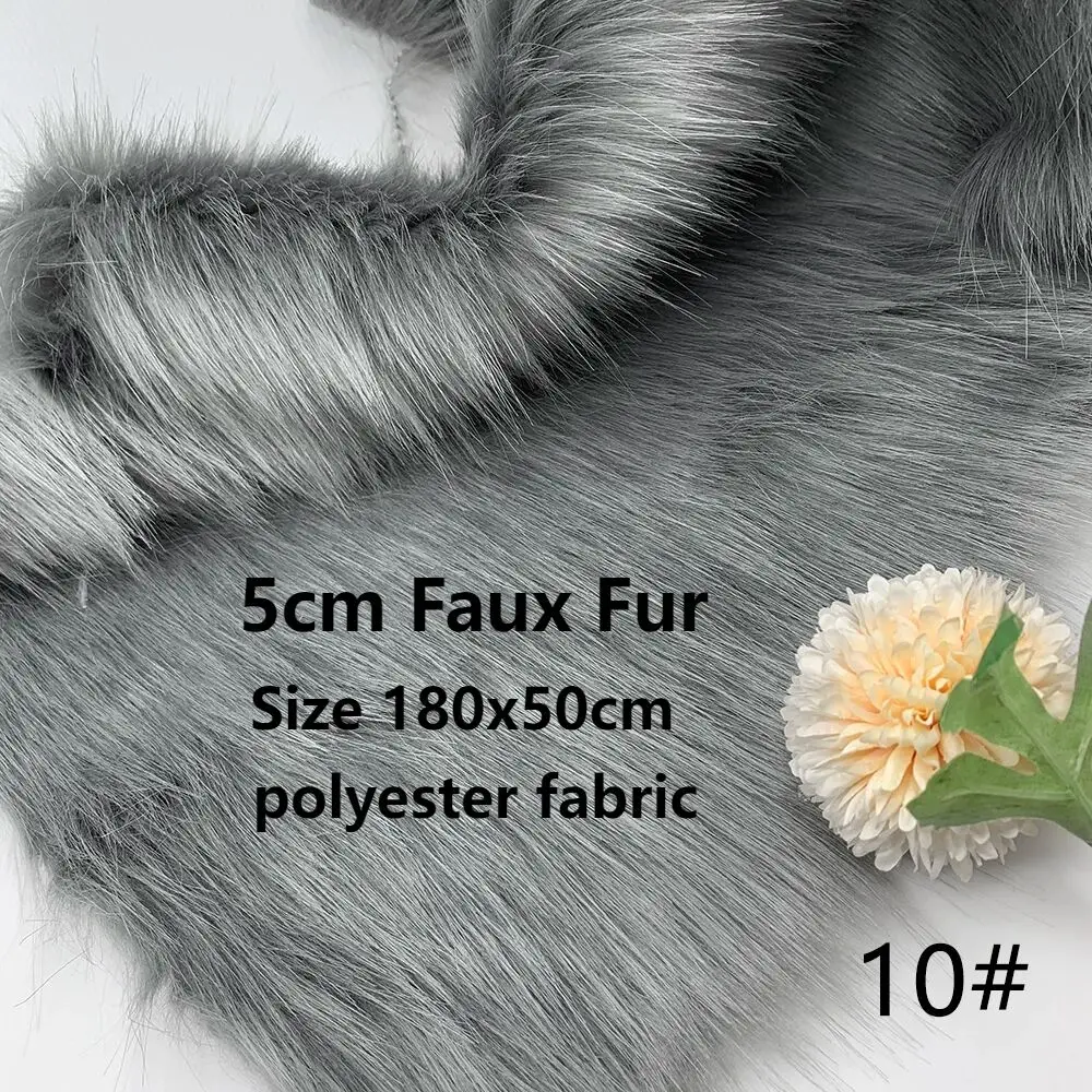 Wholesale 5cm Long Imitation Fur 180x50 Cm Polyester Fabric For Clothing Pillows Simulation Plush Fabrics