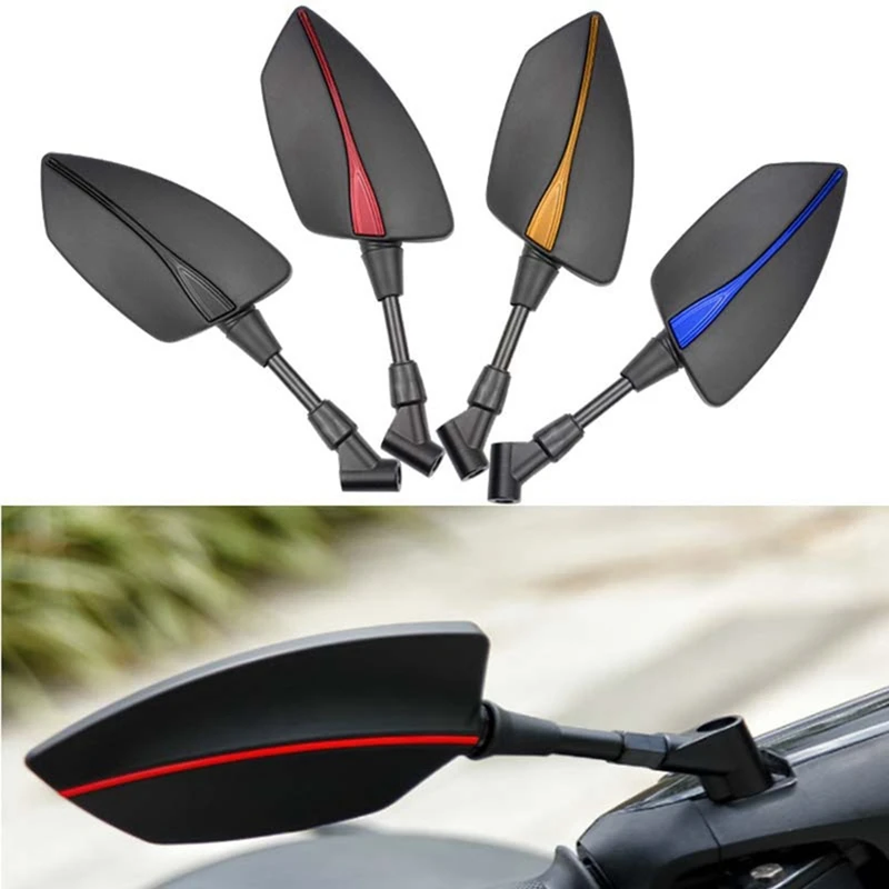 

Motorcycle Universal 10Mm 8Mm Rearview Mirror Axe Rear View Mirror Side Mirror With 6 Screw