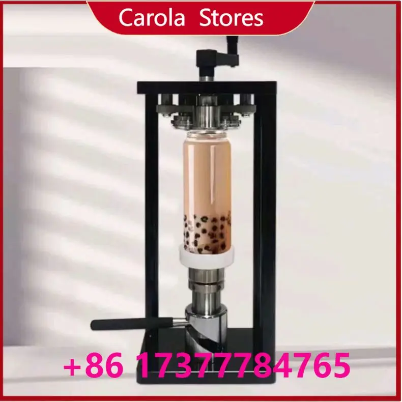 Lightweight Manual Universal Can Sealer Machine, Commercial PET Milk Tea Beverage Cake Disposable Can Press Sealing Equipment