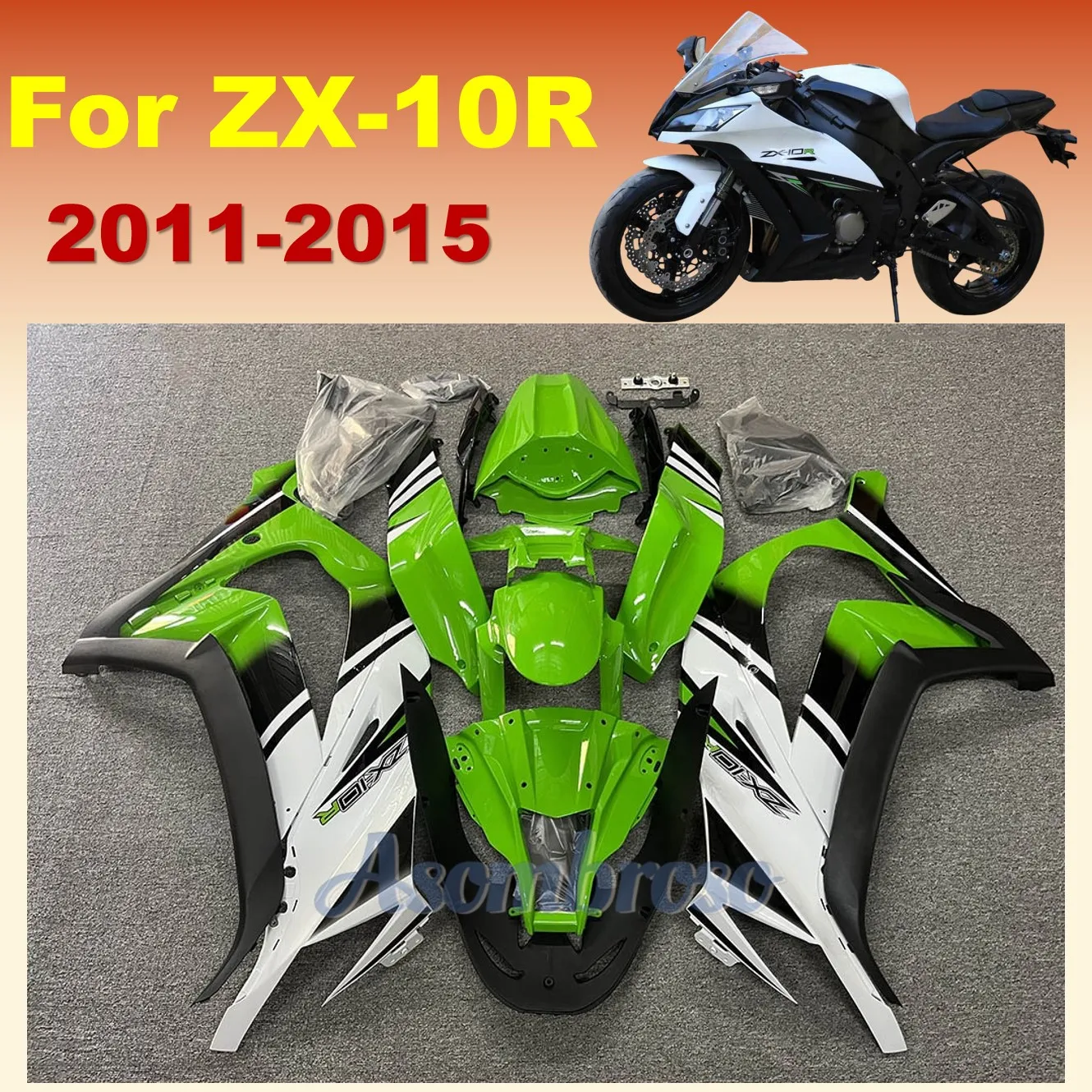 Full Fairing For Ninja ZX10R 2011 2012 2013 2014 2015 ZX-10R 11-15 ZX 10R Motorcycle ABS Injection Fairing Kit  set