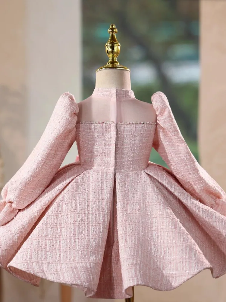 HIgh-End Children's Evening Gown Host's Piano Performance Birthday Party Dresses For Girls A4859 Vestidos Bridesmaid Dresses