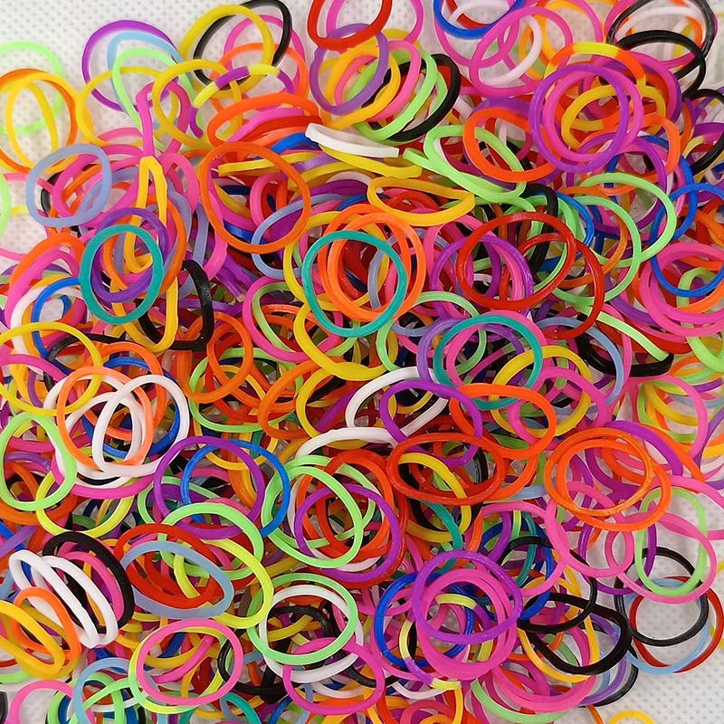 300 Colorful Loom Bands Rubber Band Candy Color Bracelet Making For DIY Rubber Bands Woven Bracelet Necklace Girls Toys Gifts
