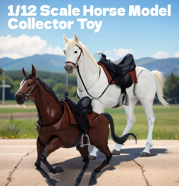 1/12 Scale Action Figures Ornament Figurine Doll Toys Gifts 1/12 Scale Horse Figure Model Micro Landscapes Decor DIY Scene