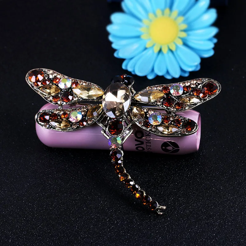 Elegante broche de pájaro con diamantes de imitación rosas para niñas, Animal, pájaro y flor, accesorio de ropa para mujer