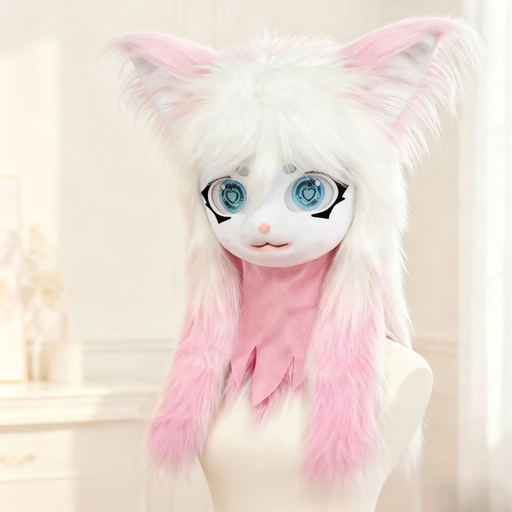 

Кигуруми, пушистый костюм с головой животного, материалы премиум-класса, каваи, стиль Лолиты, кошачьи уши, плюшевые носимые маски для косплея, набор для конвенции