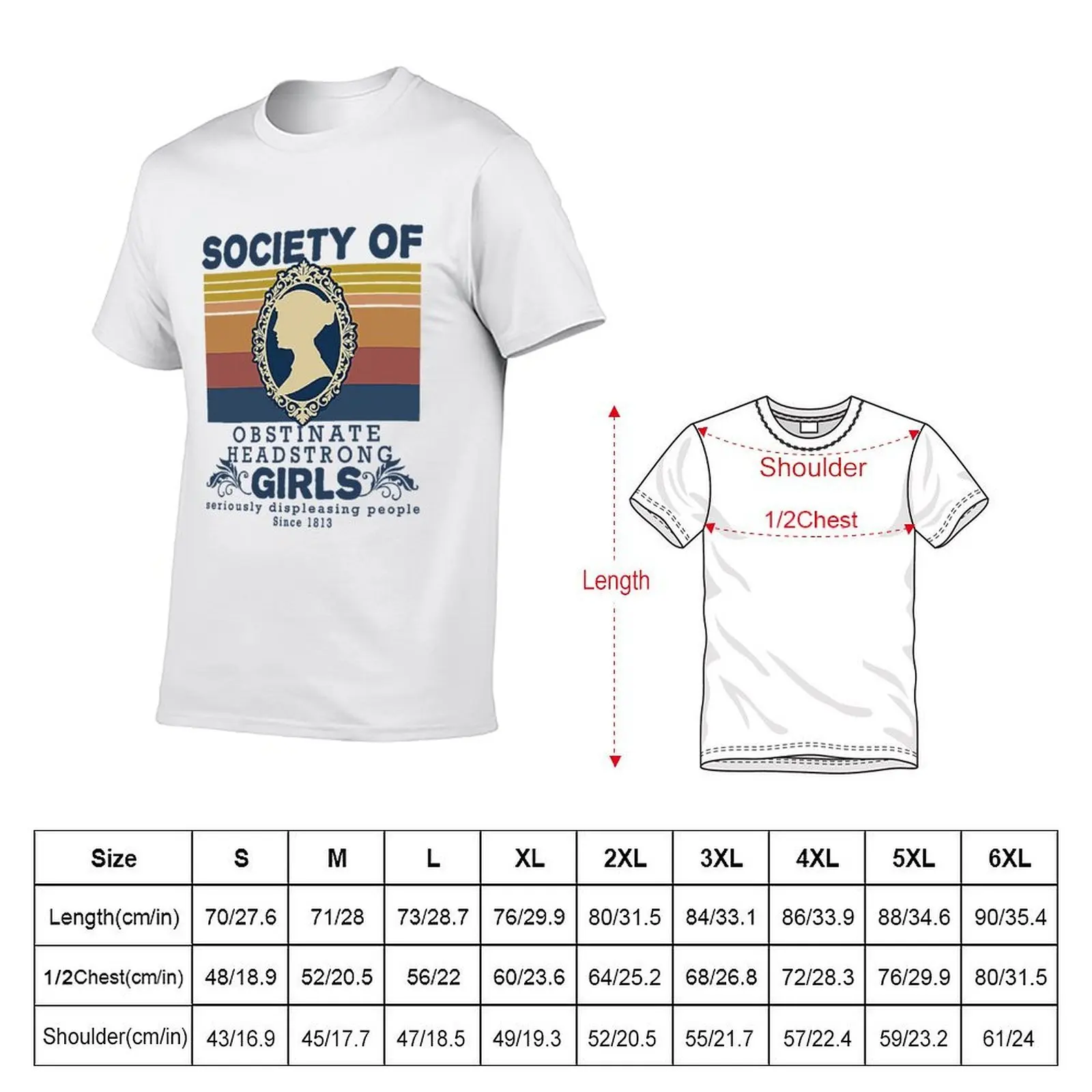 Society Of Obstinate Headstrong Girls Vintage T-Shirt tshirts personalised customs t shirt for men