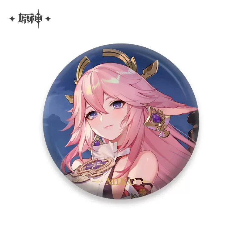 Game Genshin Impact Theme Series Character Badge Tinplate Pendant Anime Cosplay Accessories Halloween Gift