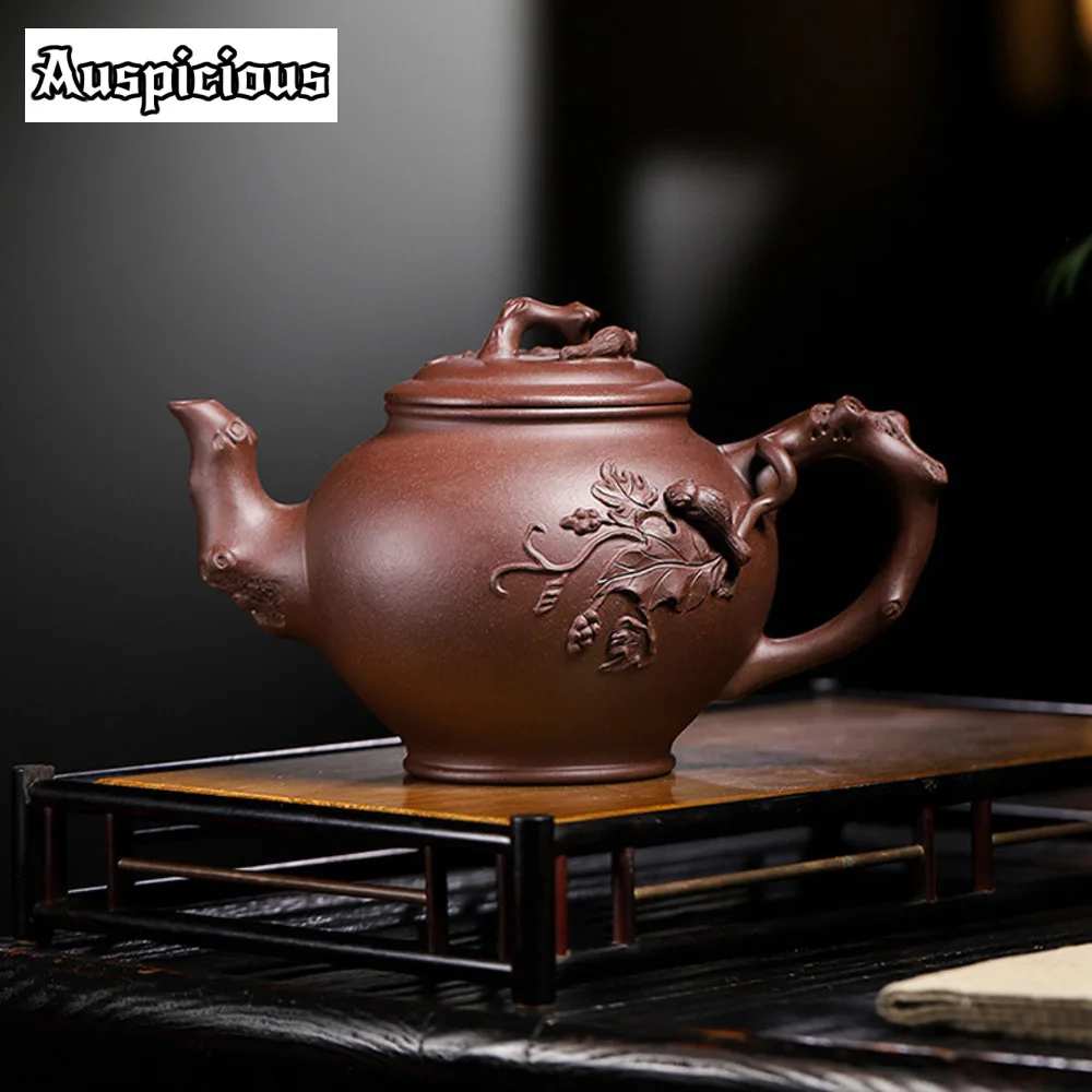 970ml Yixing Purple Clay Teapot Handmade Primrose Tea Pot Raw Ore Purple Mud Kettle Chinese High-end Zisha Tea Set Collection