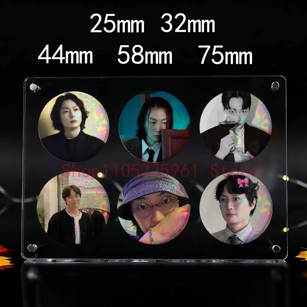 R-Roh J-Jae-wonS 58 مللي متر 44 مللي متر HD طباعة بروش شارات جميلة ديربي عرض دائري دبابيس التلبيب دبابيس مخصصة