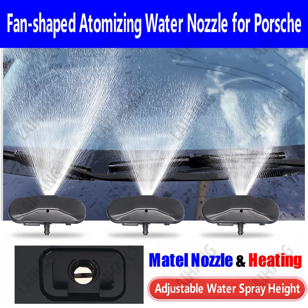 

Форсунки для омывателя ветрового стекла, форсунки для распыления воды с подогревом, стеклянная форсунка для Porsche Cayenne 958 Panamera 970 Macan 95B 2011+