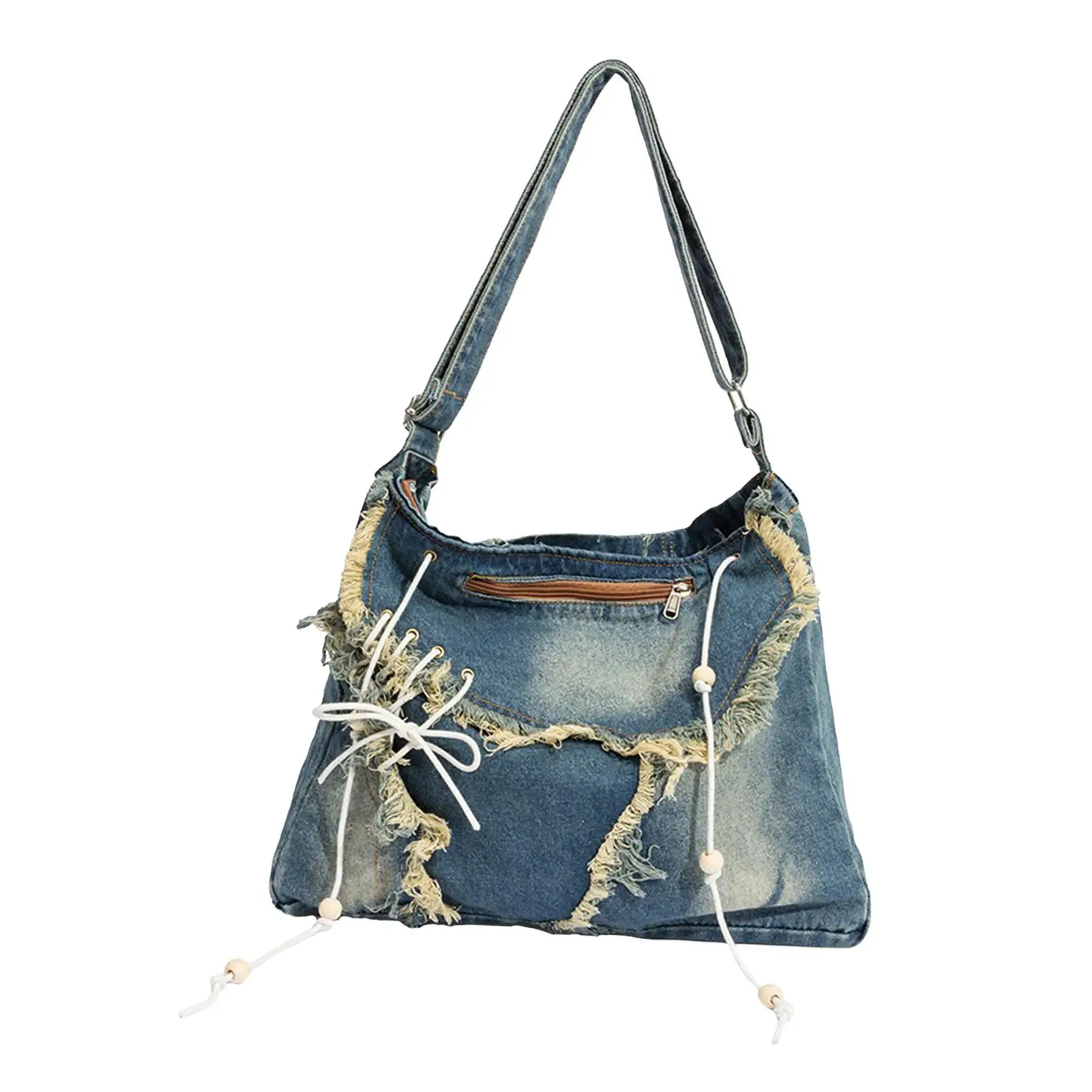 Women Shoulder Bag Denim Crossbody Bag Elegant Adjustable Shoulder Strap Shoulder Purse for Work Travel Party Spring Colleague