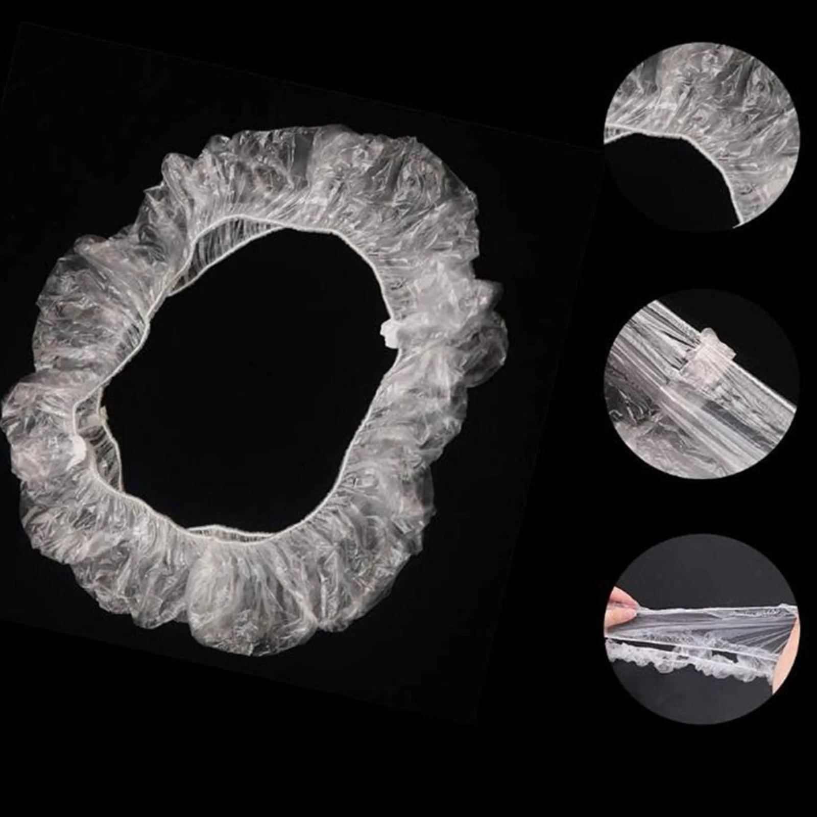 100Pcs Disposable Steering Wheel Cover Universal For Car 36-38cm Steering Wheel Clear Plastic Dustproof Car Steering Wheel Cover